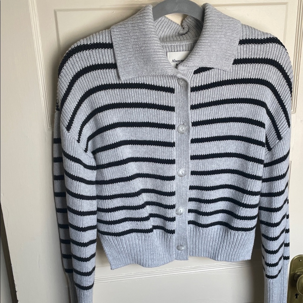 Striped Gray and Black Sweater
